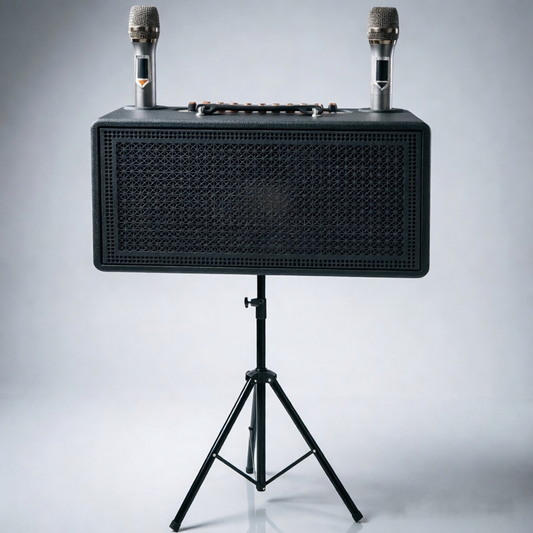 Dual-Mic Bluetooth Karaoke Speaker – Portable KTV System