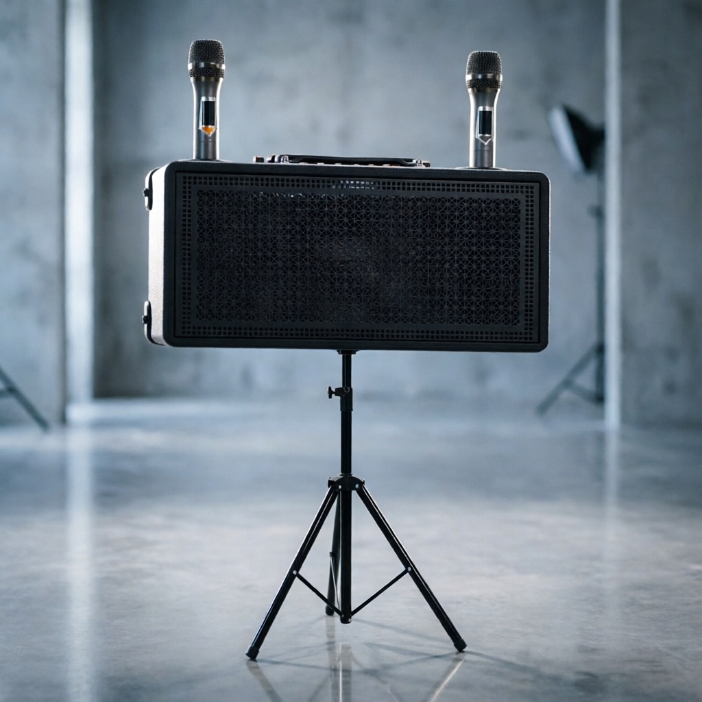 Dual-Mic Bluetooth Karaoke Speaker – Portable KTV System