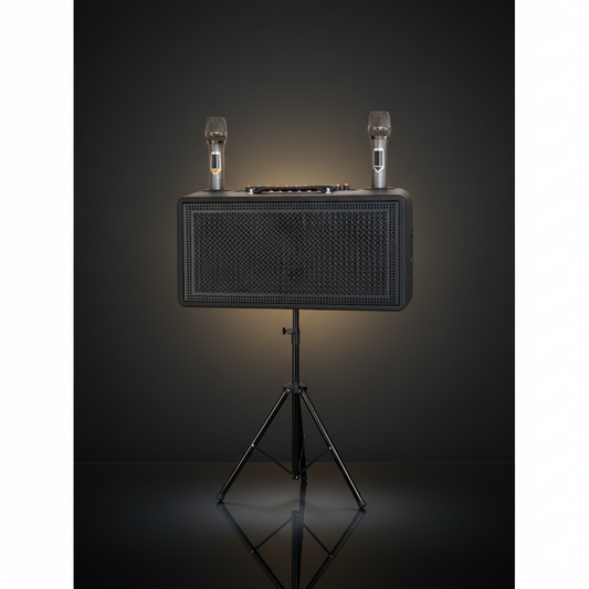Dual-Mic Bluetooth Karaoke Speaker – Portable KTV System
